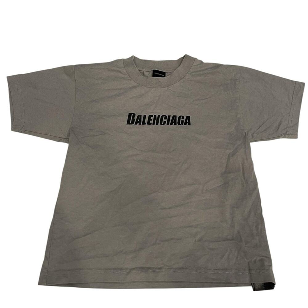 Balenciaga Charcoal Short Sleeve Tee Size:8